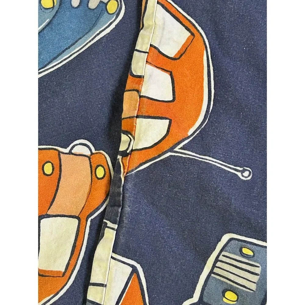 Pottery Barn Kids Twin Navy Blue Vehicle Cars Trucks Cotton Duvet Discontinued
